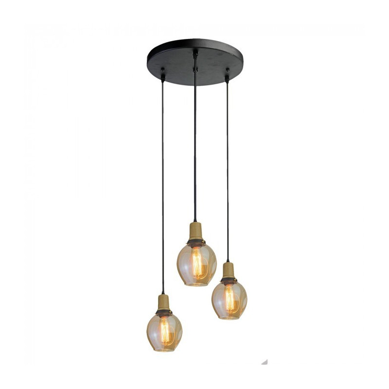 LED Glass Pendant, Vintage,Globe, Transparent, Ф300