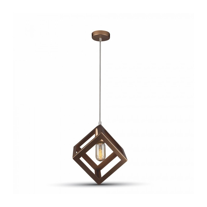 LED Transparent Glass + Wood Pendant Light With Canopy