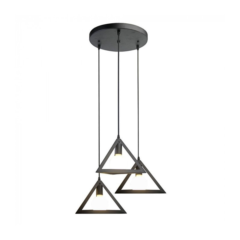 LED Transparent Glass + Wood Pendant Light With Canopy