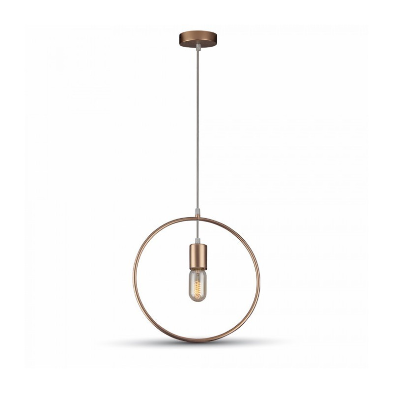 LED Transparent Glass + Wood Pendant Light With Canopy