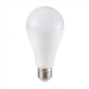 LED Крушка - E27, 17W, A65, Samsung чип, 5 години гаранция, Топло бяла светлина