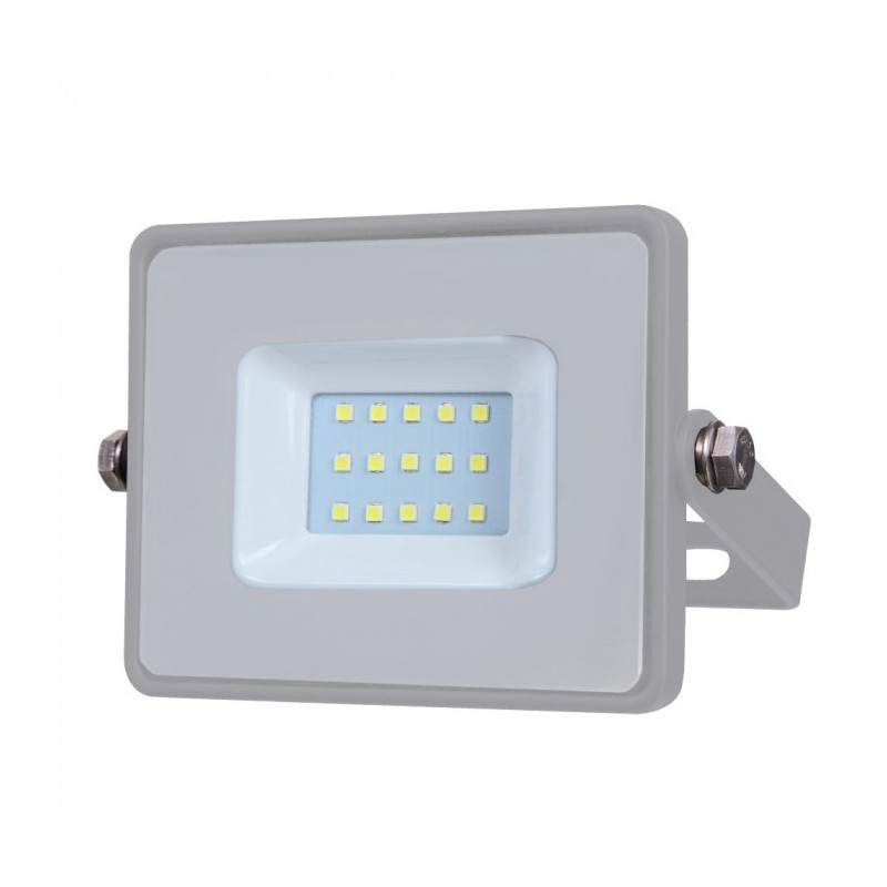 LED Floodlight - 10W, SMD, Samsung chip, 5 years warranty, Grey body, Grey glass, White light