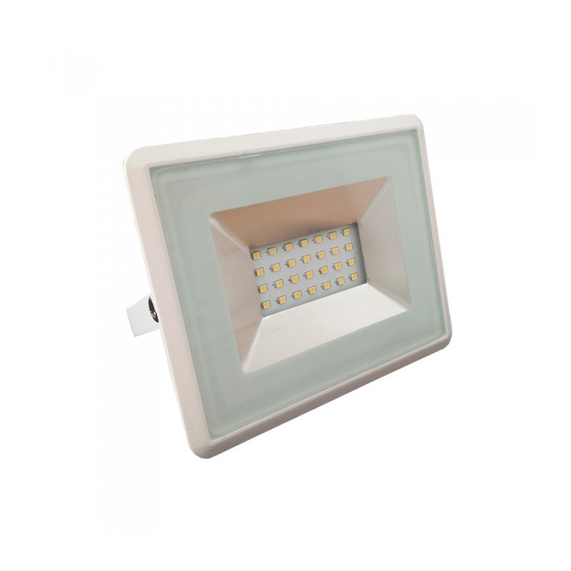 LED Floodlight - 20W, E Series, White body, White light