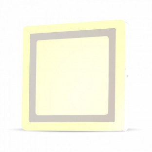 LED Surface Panel - 6W + 2W, Square, Day white light