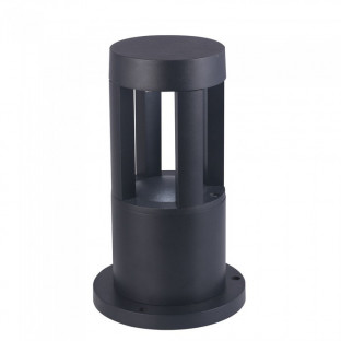 LED Градинска лампа - 10W,  25см, Черно тяло, Топло бяла светлина