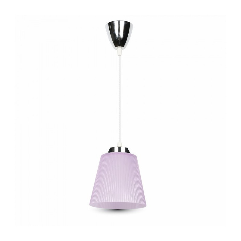 LED Wall Lamp - 7W, Chrome body, Purple shade