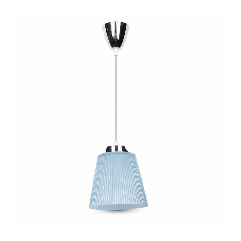 LED Wall Lamp - 7W, Chrome body, Blue shade