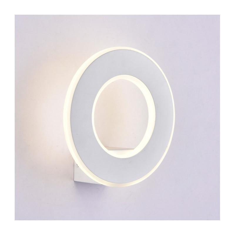 LED Wall Light - 9W, Warm white, White body, IP20