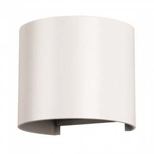 LED Wall Lamp - 6W, Day white, Circle, Black body, IP65