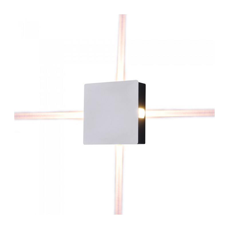 LED Wall lamp - 4W, White body, Square, Day white light