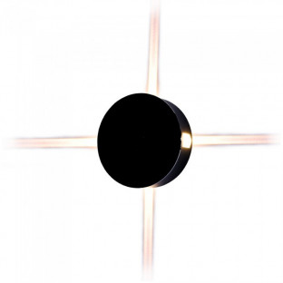 LED Wall lamp - 4W, Black body, Circle, Warm white light