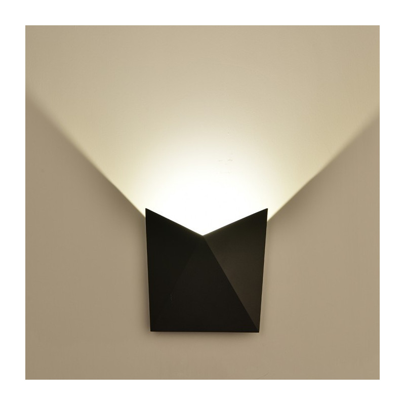 LED Wall light - 5W, Black body, Day white light