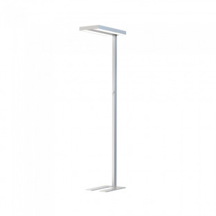 LED Floor Lamp Dimmable - 80W, Silver, Square, Day white light