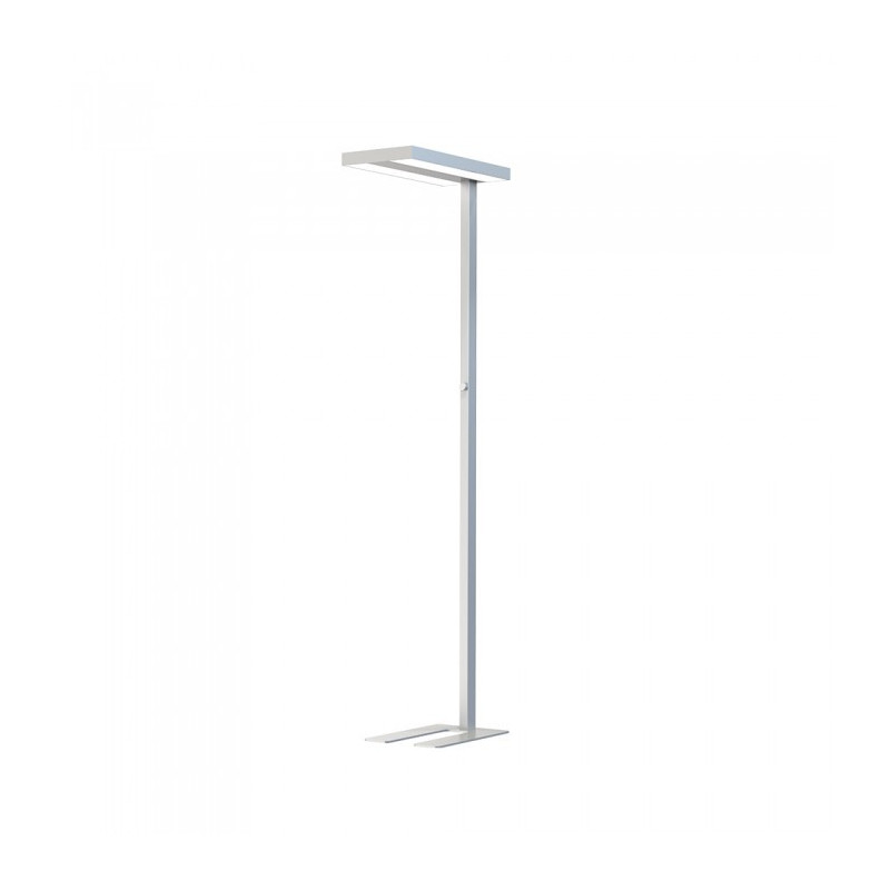 LED Floor Lamp Dimmable - 80W, Silver, Circle, Day white light