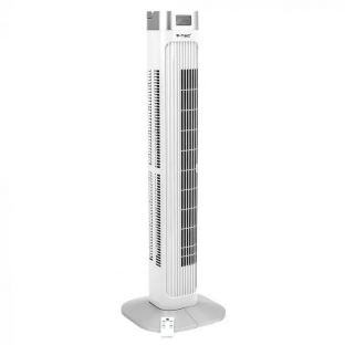 Tower fan with temperature display - 55W, remote control, 91cm